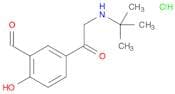 Benzaldehyde, 5-[2-[(1,1-dimethylethyl)amino]acetyl]-2-hydroxy-, hydrochloride (1:1)