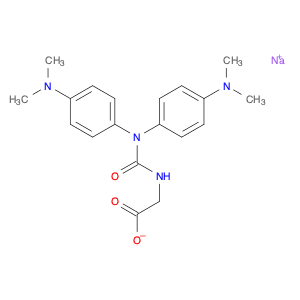 Glycine, N-[[bis[4-(dimethylamino)phenyl]amino]carbonyl]-, sodium salt (1:1)