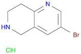 1,6-Naphthyridine, 3-bromo-5,6,7,8-tetrahydro-, hydrochloride (1:1)