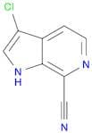 1H-Pyrrolo[2,3-c]pyridine-7-carbonitrile, 3-chloro-