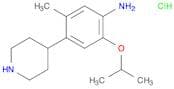Benzenamine, 5-methyl-2-(1-methylethoxy)-4-(4-piperidinyl)-, hydrochloride (1:1)