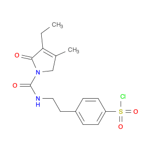 Benzenesulfonyl chloride, 4-[2-[[(3-ethyl-2,5-dihydro-4-methyl-2-oxo-1H-pyrrol-1-yl)carbonyl]amino…