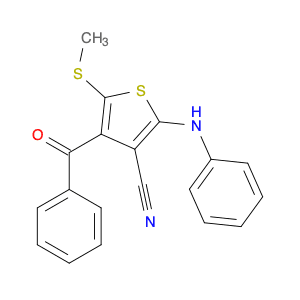 3-Thiophenecarbonitrile, 4-benzoyl-5-(methylthio)-2-(phenylamino)-