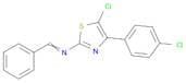 2-Thiazolamine, 5-chloro-4-(4-chlorophenyl)-N-(phenylmethylene)-