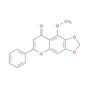 8H-1,3-Dioxolo[4,5-g][1]benzopyran-8-one, 9-methoxy-6-phenyl-