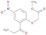Acetic acid, 2-[4-nitro-2-(1-oxopropyl)phenoxy]-, methyl ester