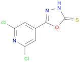 1,3,4-Oxadiazole-2(3H)-thione, 5-(2,6-dichloro-4-pyridinyl)-