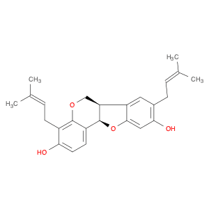 6H-Benzofuro[3,2-c][1]benzopyran-3,9-diol, 6a,11a-dihydro-4,8-bis(3-methyl-2-buten-1-yl)-, (6aR,11…
