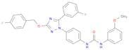 Urea, N-[4-[5-(3-fluorophenyl)-3-[(4-fluorophenyl)methoxy]-1H-1,2,4-triazol-1-yl]phenyl]-N'-(3-met…