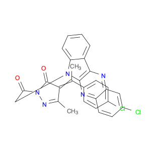 1-(2-(2-Chloro-6H-indolo[2,3-b]quinoxalin-6-yl)acetyl)-4-(1-(4-chlorophenyl)ethylidene)-3-methyl-1…
