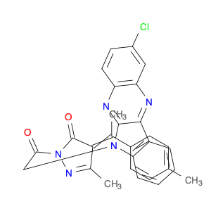 1-(2-(2-Chloro-6H-indolo[2,3-b]quinoxalin-6-yl)acetyl)-3-methyl-4-(1-(p-tolyl)ethylidene)-1H-pyraz…