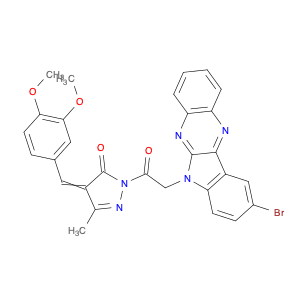 3H-Pyrazol-3-one, 2-[2-(9-bromo-6H-indolo[2,3-b]quinoxalin-6-yl)acetyl]-4-[(3,4-dimethoxyphenyl)me…