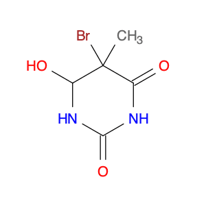 2,4(1H,3H)-Pyrimidinedione, 5-bromodihydro-6-hydroxy-5-methyl-