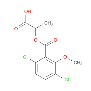 Benzoic acid, 3,6-dichloro-2-methoxy-, 1-carboxyethyl ester