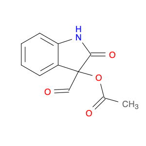 1H-Indole-3-carboxaldehyde, 3-(acetyloxy)-2,3-dihydro-2-oxo-