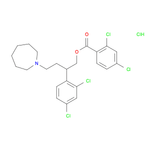 Benzoic acid, 2,4-dichloro-, 2-(2,4-dichlorophenyl)-4-(hexahydro-1H-azepin-1-yl)butyl ester, hydro…