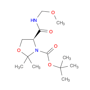 3-Oxazolidinecarboxylic acid, 4-[(methoxymethylamino)carbonyl]-2,2-dimethyl-, 1,1-dimethylethyl es…