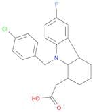 1H-Carbazole-1-acetic acid, 9-[(4-chlorophenyl)methyl]-6-fluoro-2,3,4,4a,9,9a-hexahydro-, (-)-