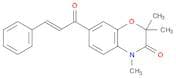 2H-1,4-Benzoxazin-3(4H)-one, 2,2,4-trimethyl-7-(1-oxo-3-phenyl-2-propenyl)-, (E)- (9CI)