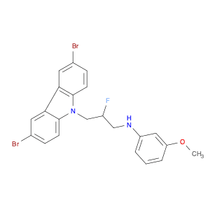 9H-Carbazole-9-propanamine, 3,6-dibromo-β-fluoro-N-(3-methoxyphenyl)-