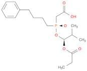 Acetic acid, 2-[(R)-[(1S)-2-methyl-1-(1-oxopropoxy)propoxy](4-phenylbutyl)phosphinyl]-, rel-