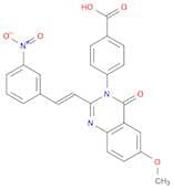 Benzoic acid, 4-[6-methoxy-2-[(1E)-2-(3-nitrophenyl)ethenyl]-4-oxo-3(4H)-quinazolinyl]-