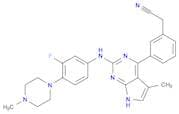 Benzeneacetonitrile, 3-[2-[[3-fluoro-4-(4-methyl-1-piperazinyl)phenyl]amino]-5-methyl-7H-pyrrolo[2…