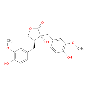 2(3H)-Furanone, dihydro-3-hydroxy-3,4-bis[(4-hydroxy-3-methoxyphenyl)methyl]-, (3R,4S)-
