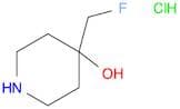 4-Piperidinol, 4-(fluoromethyl)-, hydrochloride (1:1)