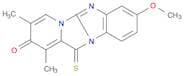 8-Methoxy-1,3-dimethyl-12-thioxo-pyrido[1',2':3,4]imidazo[1,2-a]benzimidazol-2-(12H)-one