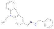 9H-Carbazole-3-carboxaldehyde, 9-ethyl-, 2-(phenylmethyl)hydrazone