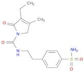 1H-Pyrrole-1-carboxamide, N-[2-[4-(aminosulfonyl)phenyl]ethyl]-3-ethyl-2,5-dihydro-4-methyl-2-oxo-