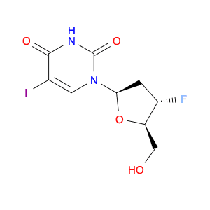 Uridine, 2',3'-dideoxy-3'-fluoro-5-iodo-