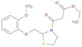 ethyl 3-[2-(2-methoxyphenoxymethyl)-1,3-thiazolidin-3-yl]-3-oxopropanoate