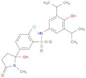 Benzenesulfonamide, 2-chloro-N-[4-hydroxy-3,5-bis(1-methylethyl)phenyl]-5-(2-hydroxy-1-methyl-5-ox…
