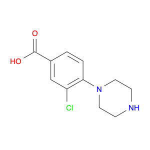 3-Chloro-4-piperazinobenzoic acid