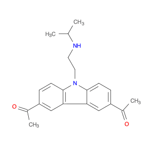 Ethanone, 1,1'-[9-[2-[(1-methylethyl)amino]ethyl]-9H-carbazole-3,6-diyl]bis-