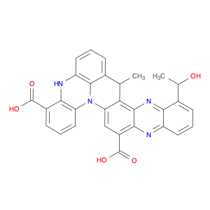 6H,10H-Pyrido[3,2-a:5,6,1-d'e']diphenazine-11,17-dicarboxylic acid, 4-(1-hydroxyethyl)-6-methyl- (…
