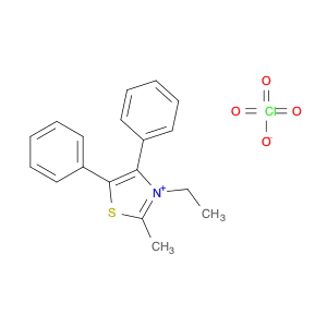 Thiazolium, 3-ethyl-2-methyl-4,5-diphenyl-, perchlorate (1:1)