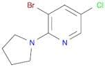 3-Bromo-5-chloro-2-pyrrolidinopyridine