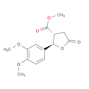 3-Furancarboxylic acid, 2-(3,4-dimethoxyphenyl)tetrahydro-5-oxo-, methyl ester, (2R,3R)-rel-