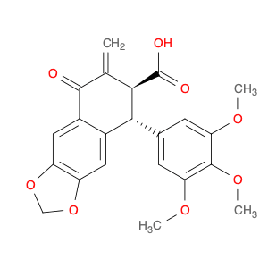 Naphtho[2,3-d]-1,3-dioxole-6-carboxylic acid, 5,6,7,8-tetrahydro-7-methylene-8-oxo-5-(3,4,5-trimet…
