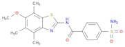 Benzamide, 4-(aminosulfonyl)-N-(6-methoxy-4,5,7-trimethyl-2-benzothiazolyl)-