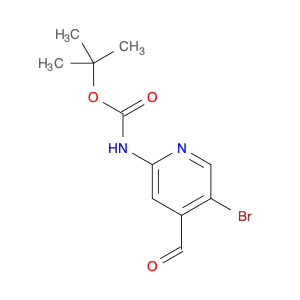 Carbamic acid, N-(5-bromo-4-formyl-2-pyridinyl)-, 1,1-dimethylethyl ester