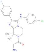 Ethanone, 2-amino-1-[3-[(4-chlorophenyl)amino]-2-(4-fluorophenyl)-5,6-dihydro-8,8-dimethylimidazo[…