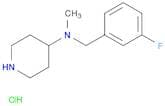 4-Piperidinamine, N-[(3-fluorophenyl)methyl]-N-methyl-, hydrochloride (1:1)