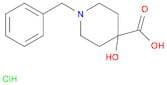 4-Piperidinecarboxylic acid, 4-hydroxy-1-(phenylmethyl)-, hydrochloride (1:1)