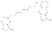 2,5-Dioxopyrrolidin-1-yl 3-(2-(2-(6-(2,5-dioxo-2,5-dihydro-1H-pyrrol-1-yl)hexanamido)ethoxy)ethoxy…