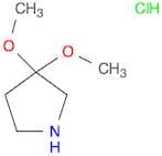 Pyrrolidine, 3,3-dimethoxy-, hydrochloride (1:1)