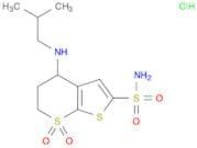 4H-Thieno[2,3-b]thiopyran-2-sulfonamide, 5,6-dihydro-4-[(2-methylpropyl)amino]-, 7,7-dioxide, hydr…